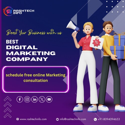 Maximize your online presence and drive business growth with RashTech Info, the premier digital marketing company in Alwar. Our expert team tailors strategies to boost traffic and conversions, utilizing innovative techniques for proven results. Elevate your brand's digital presence with RashTech Info and harness the power of effective marketing today!

Contact US:
https://rashtechinfo.com/